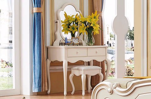 Bàn trang điểm tân cổ điển giá rẻ, đẹp sang trọng cho phòng ngủ