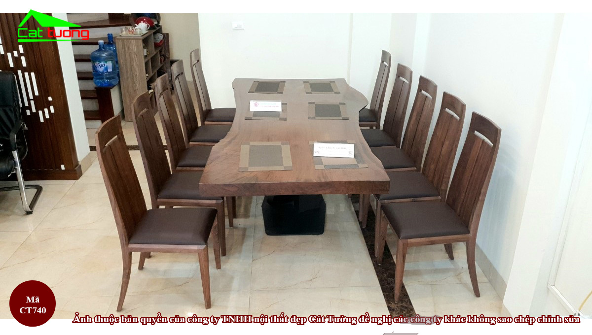 Giá bàn ăn gỗ nguyên khối gỗ óc chó đẹp sang trọng cao cấp