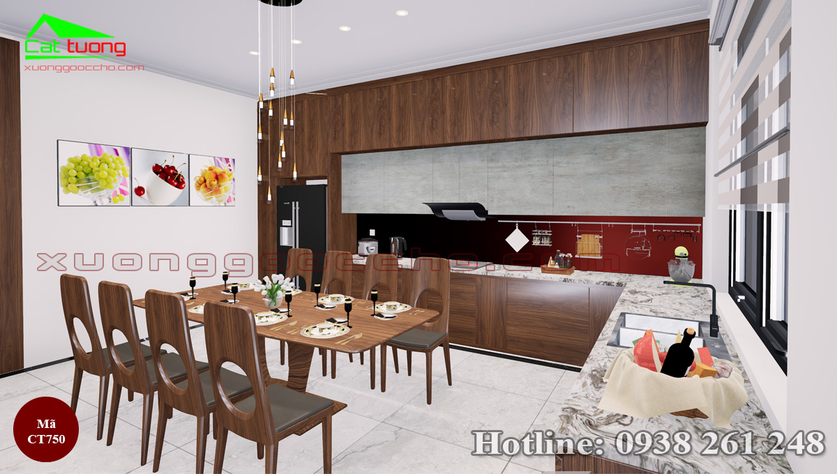 Bàn ăn gỗ óc chó tại Bến Tre