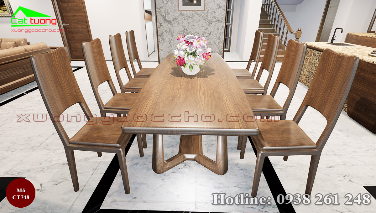 Bàn ăn gỗ óc chó tại Bình Dương