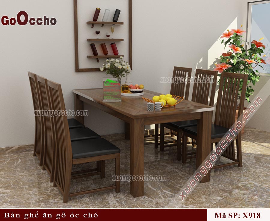 Bàn ăn gỗ óc chó tại Trà Vinh