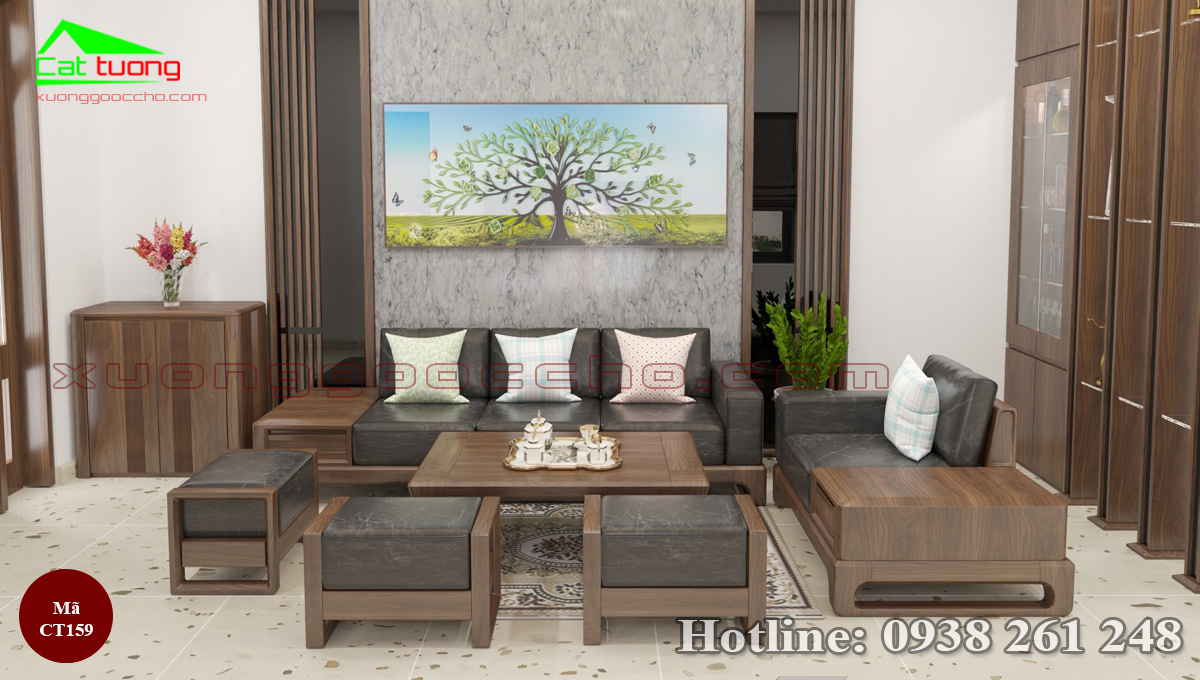 Bàn ghế gỗ óc chó tại Đắk Nông
