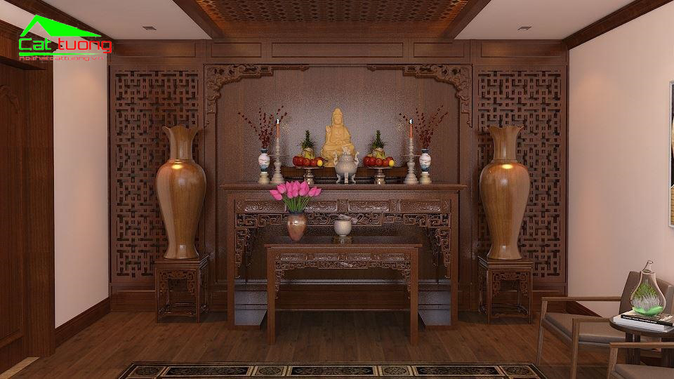 Bàn thờ gỗ đẹp và hiện đại nên có trong gia đình bạn
