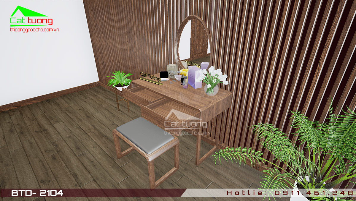 Bàn trang điểm gỗ óc chó tại Bắc Ninh