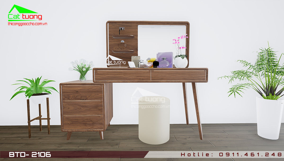 Bàn trang điểm gỗ óc chó tại Bình Thuận