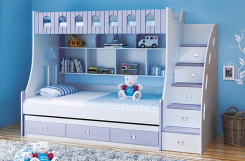 Giường hộp 2 tầng tiết kiệm không gian, tăng không gian lưu trữ đồ đạc