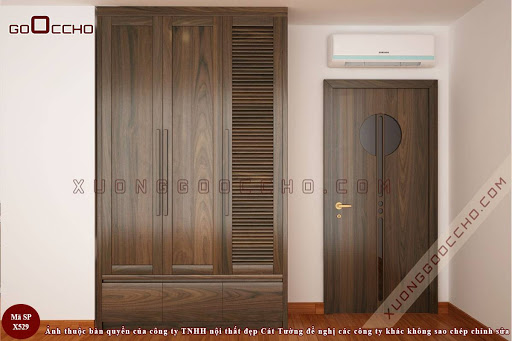 Mẫu tủ quần áo 3 cánh đẹp sang trọng cho phòng ngủ gọn gàng