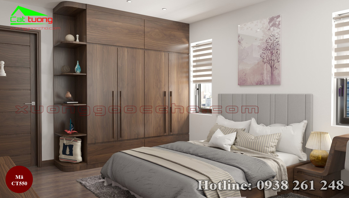 Nội thất biệt thự gỗ óc chó tại Trà Vinh