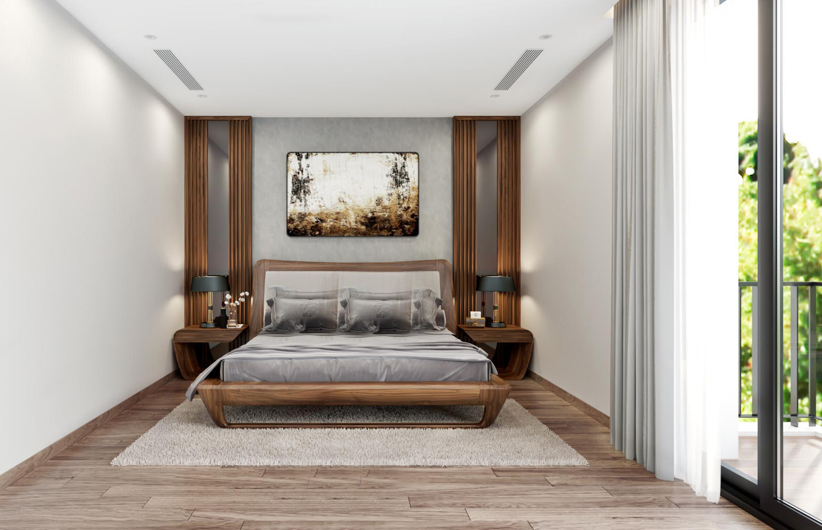 Nội thất phòng ngủ 10m2 đẹp sang trọng, bố trí hợp lý