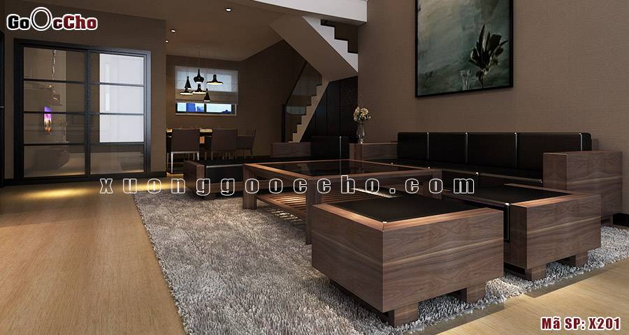 Sofa gỗ óc chó tại Lâm Đồng