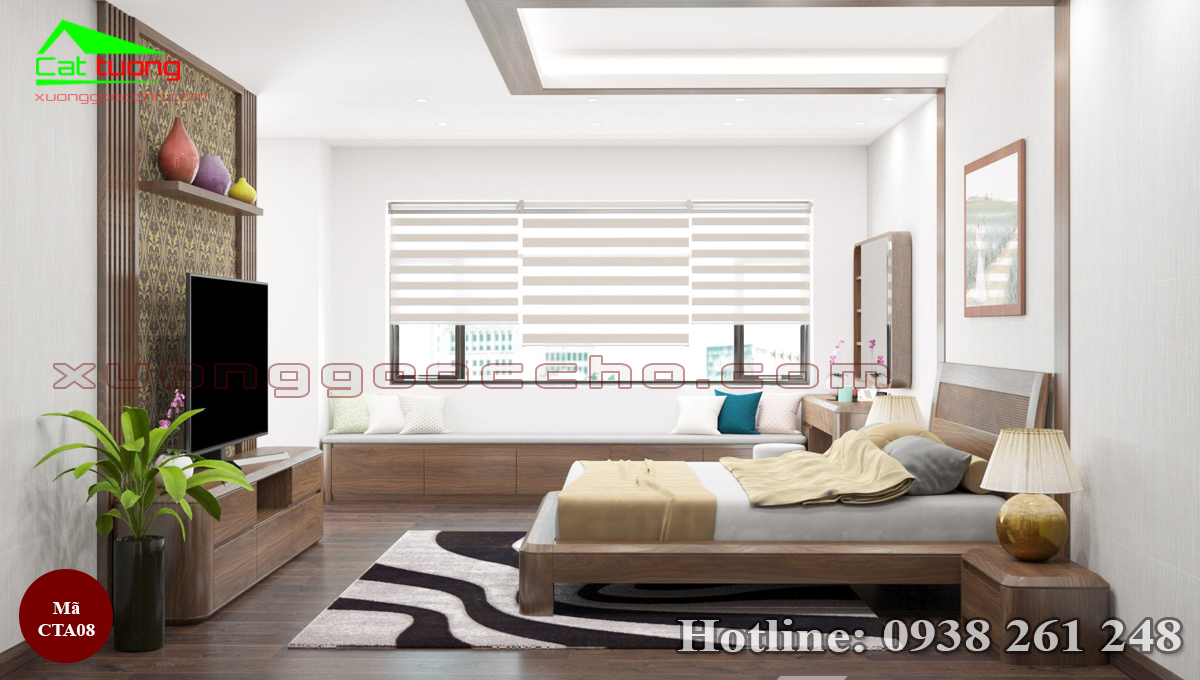 Táp đầu giường gỗ óc chó tại Ninh Bình