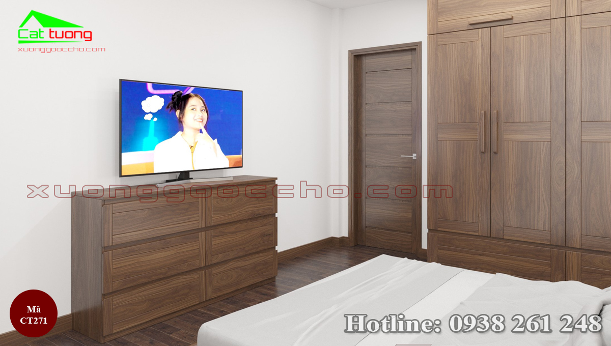 Thiết kế nội thất gỗ óc chó tại Quảng Nam