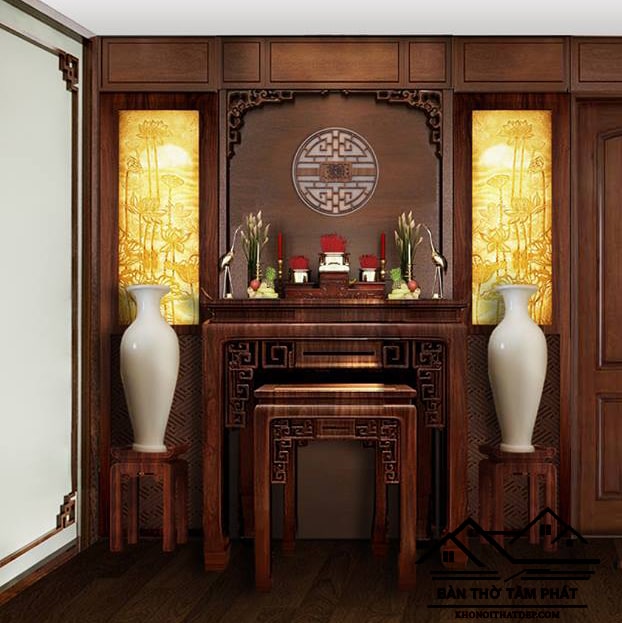 Bàn thờ phật và gia tiên mẫu đẹp, chất lượng tốt, giá xưởng