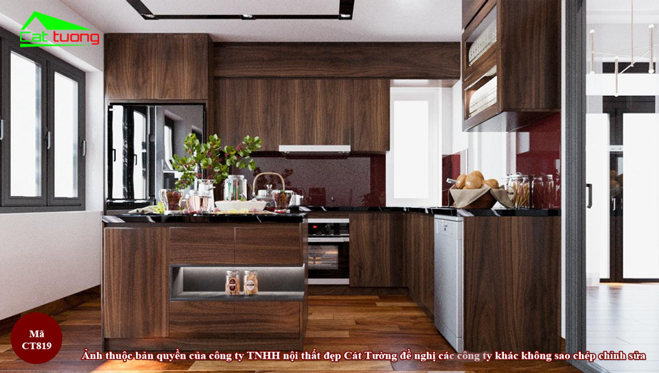 Mẫu nhà bếp nhỏ đẹp tiện nghi, phù hợp với không gian nhỏ