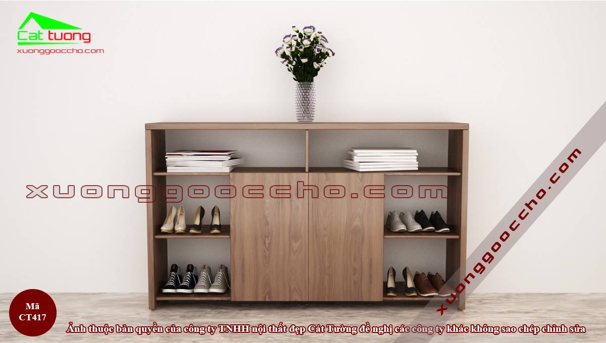 Tủ giày gỗ óc chó tại Bình Định