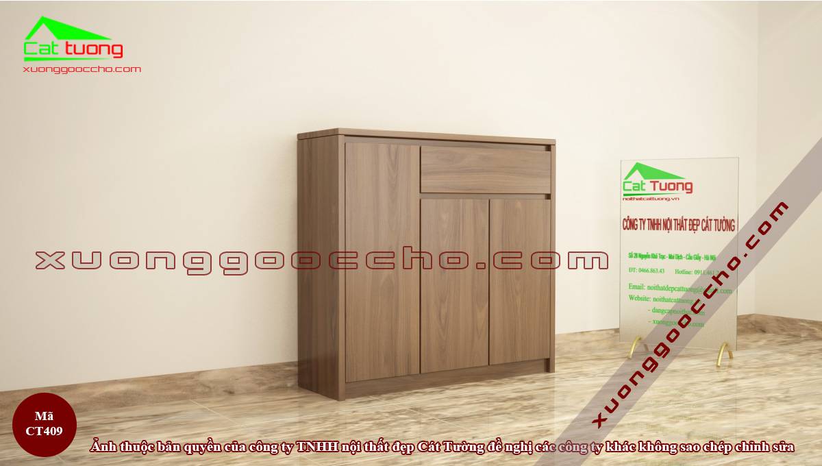 Tủ giày gỗ óc chó tại Long An