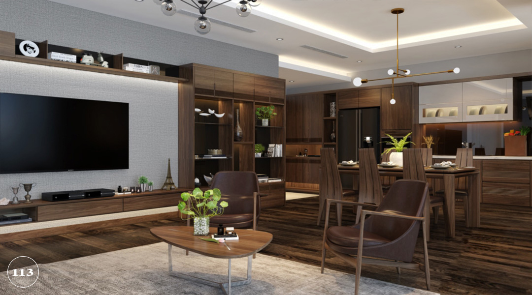 Tủ gỗ phòng khách hiện đại đa dạng mẫu mã và chất liệu