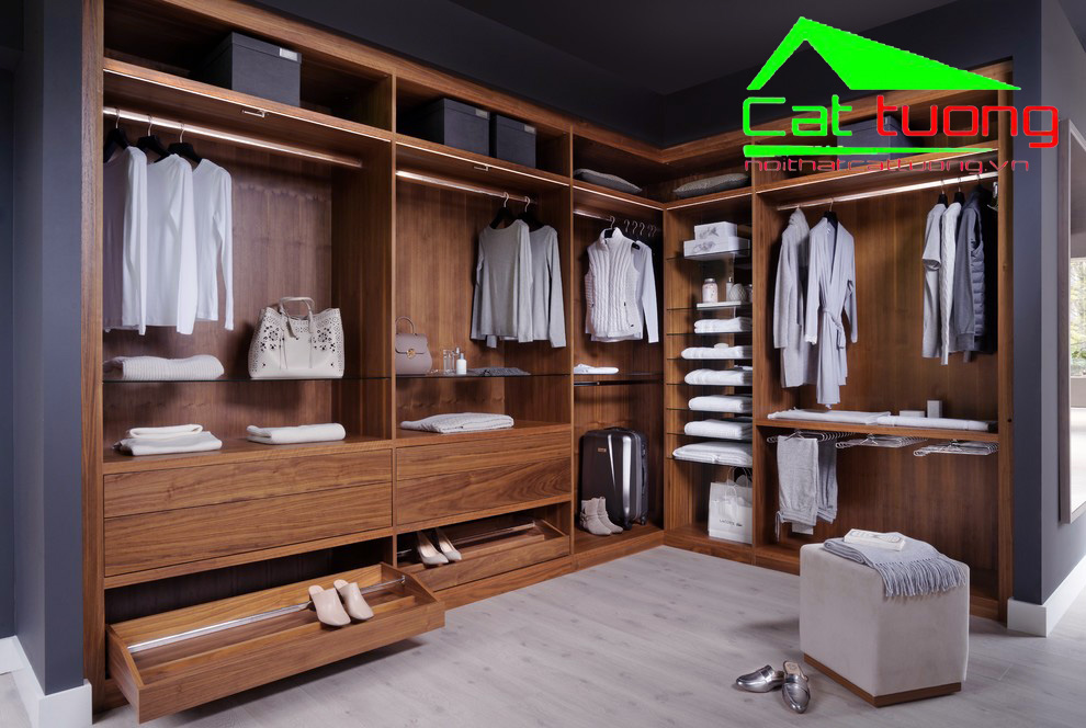 Những mẫu tủ quần áo góc đẹp, tận dụng không gian lưu trữ đồ