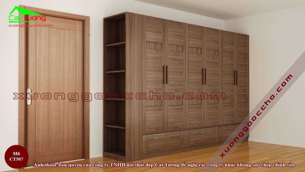 Tủ quần áo gỗ óc chó tại Thái Bình