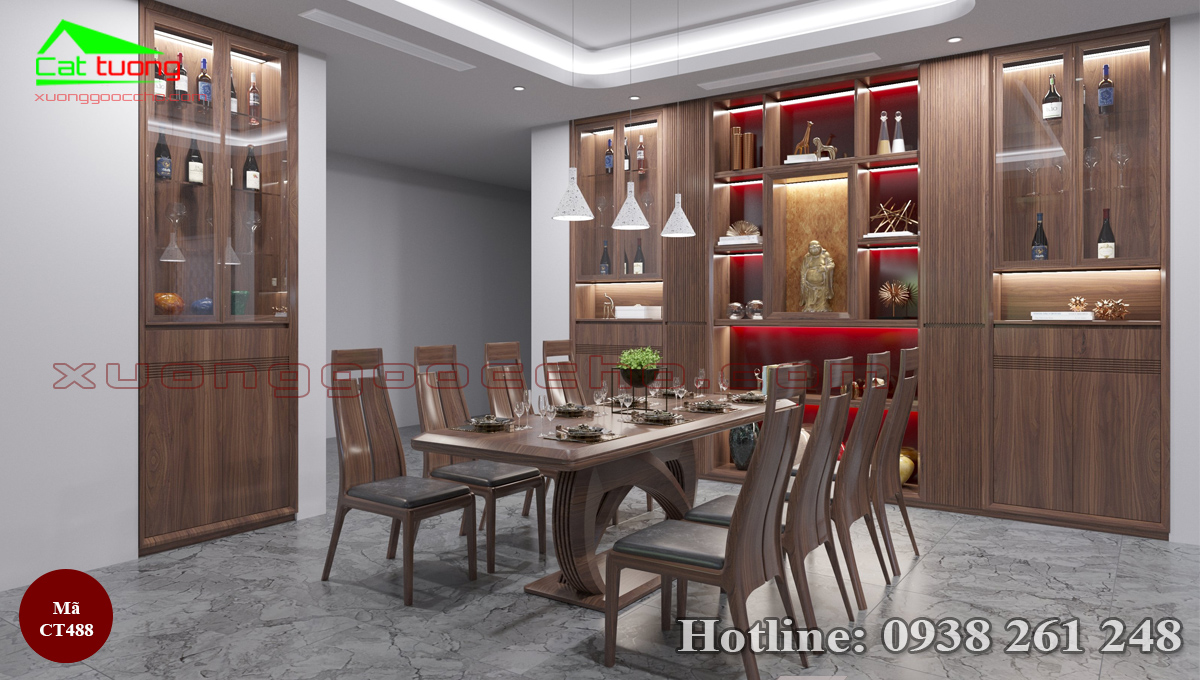 Tủ rượu gỗ óc chó tại Bà Rịa Vũng Tàu