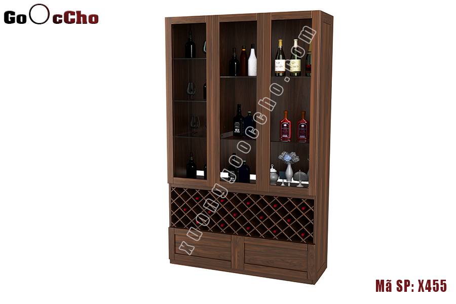 Tủ rượu gỗ óc chó tại Hưng Yên
