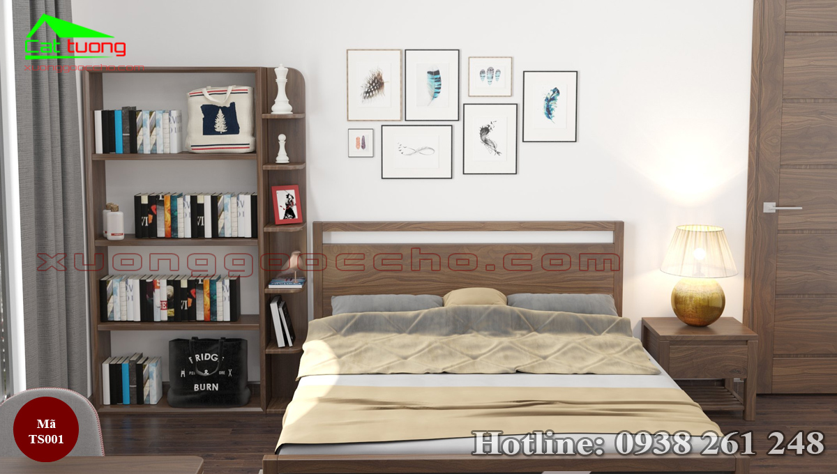 Tủ sách gỗ óc chó tại Đà Nẵng