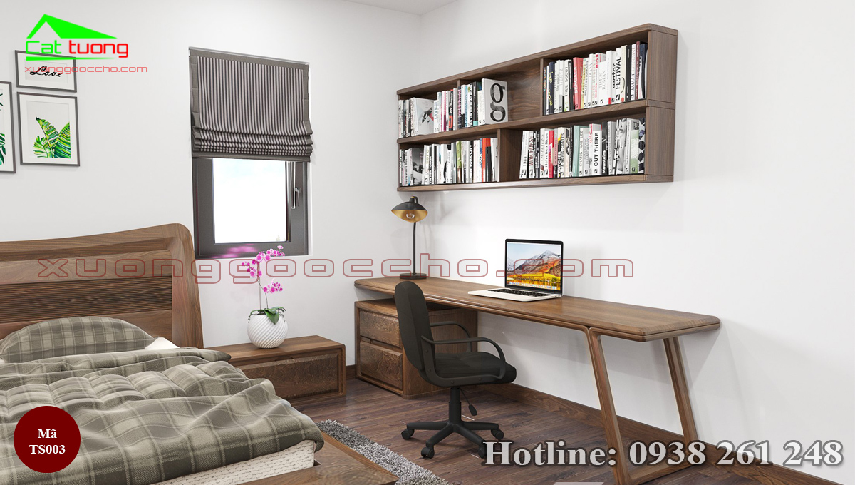 Tủ sách gỗ óc chó tại Điện Biên