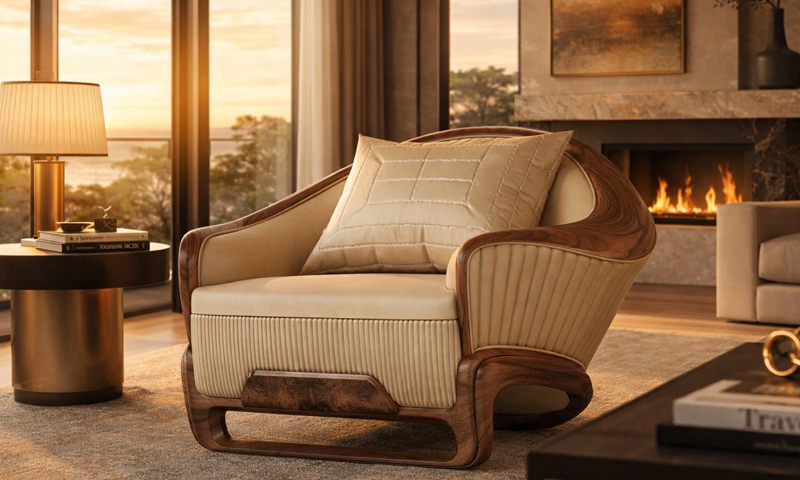 ARMCHAIR ( Ghế dựa ) gỗ óc chó ARC2611