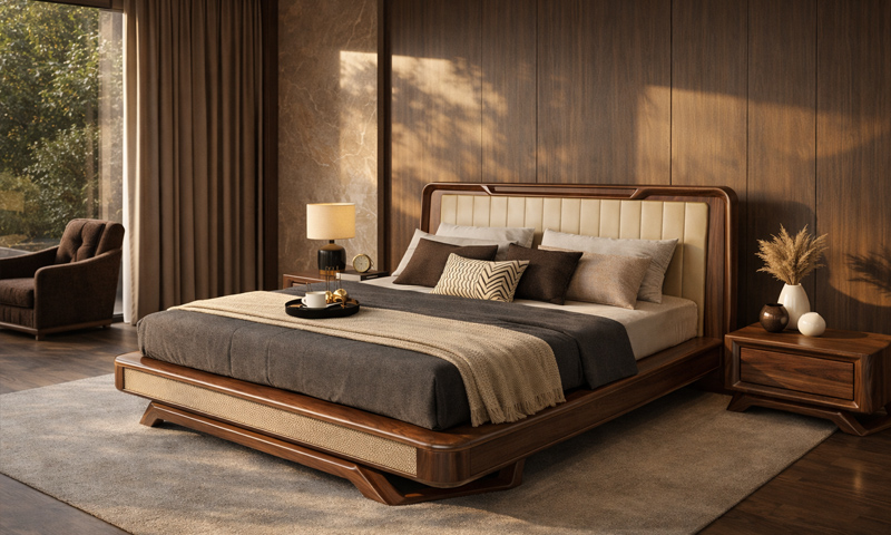 Giường ngủ gỗ óc chó GN2612