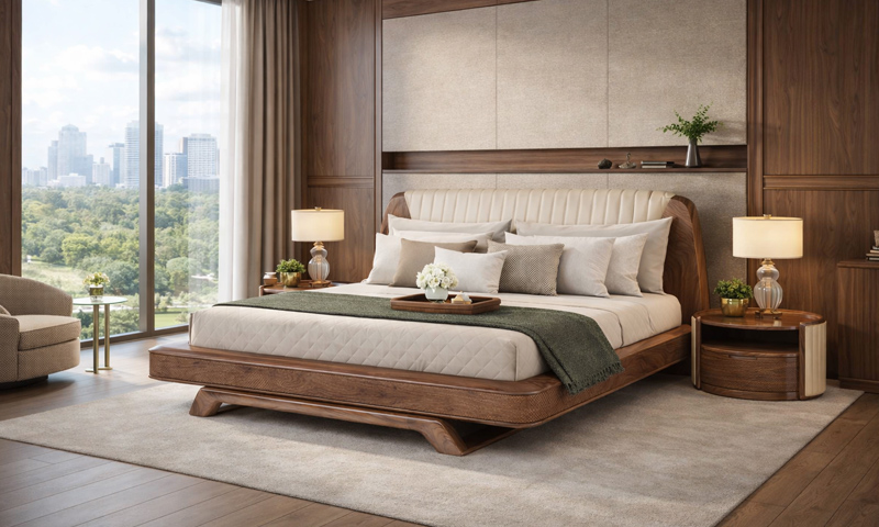 Giường ngủ gỗ óc chó GN2618