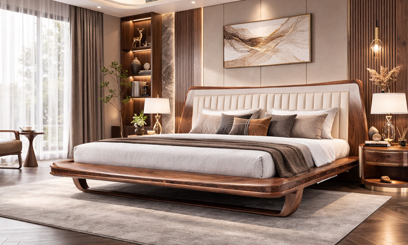 Giường ngủ gỗ óc chó GN2624