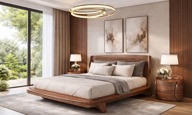 Giường ngủ gỗ óc chó GN2625