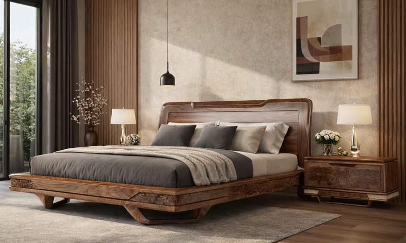 Giường Ngủ Gỗ Óc Chó