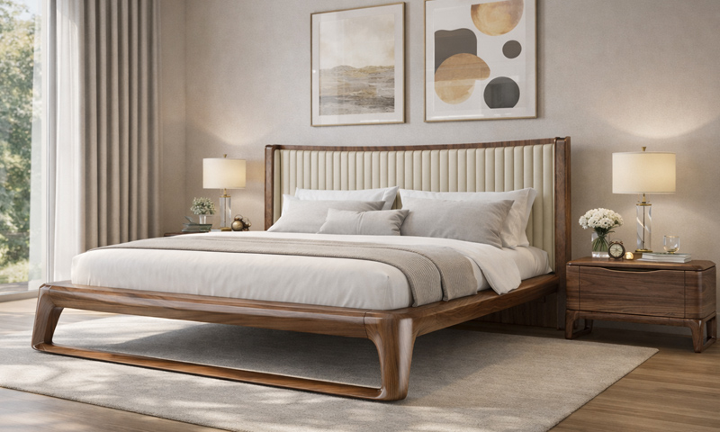 Giường ngủ gỗ óc chó GN2630