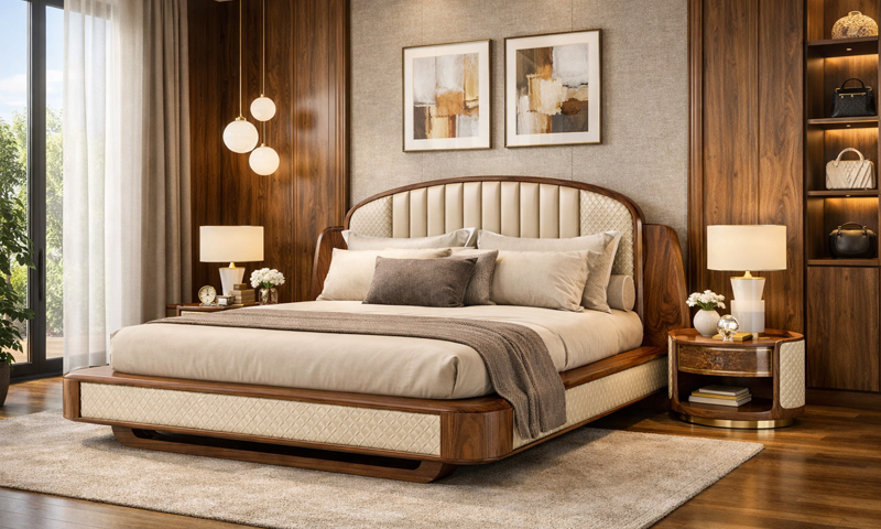 Giường ngủ gỗ óc chó GN2632