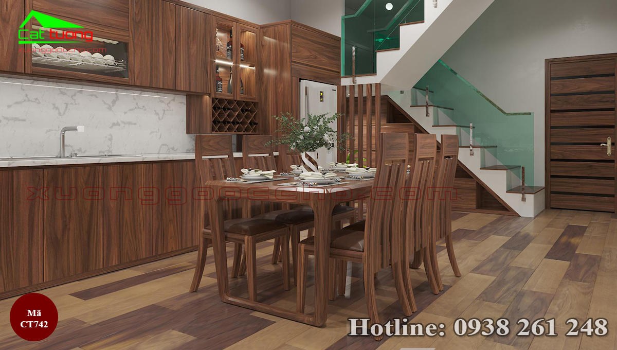 Bàn Ghế Ăn Gỗ Óc Chó