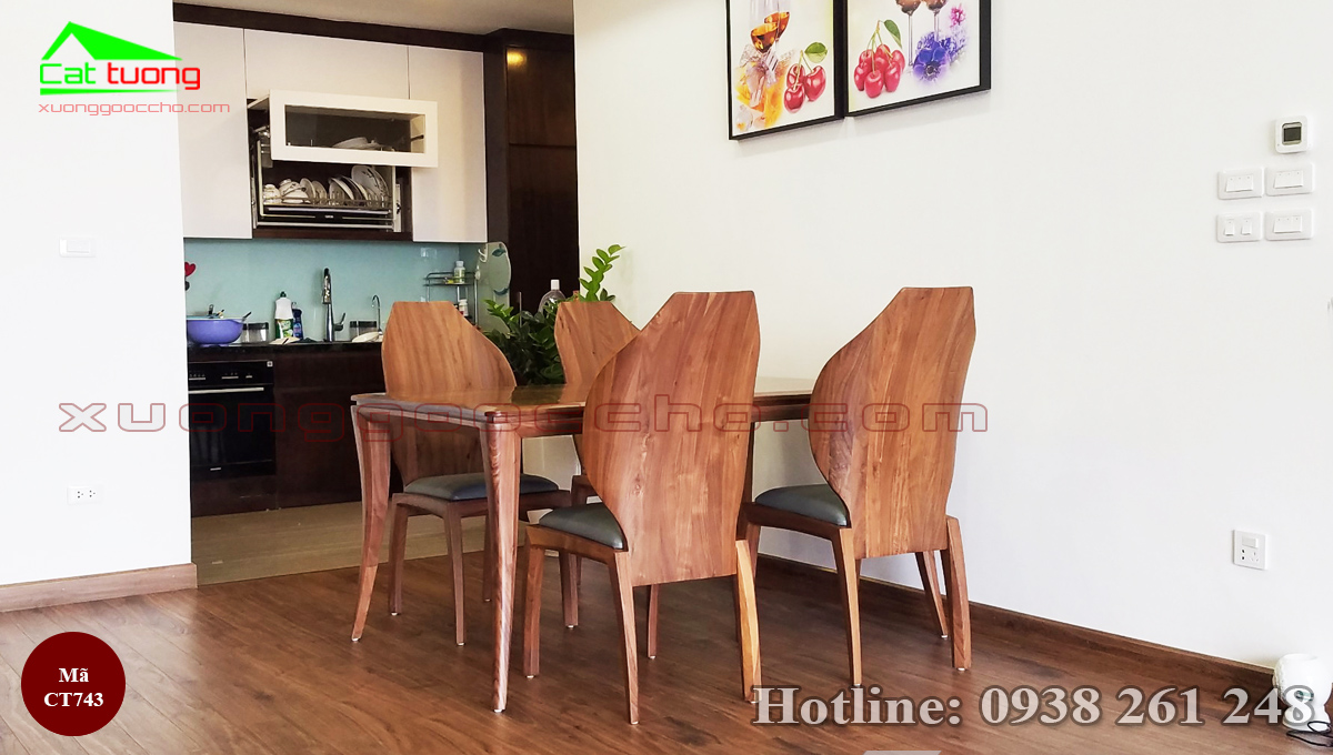 Bàn Ghế Ăn Gỗ Óc Chó