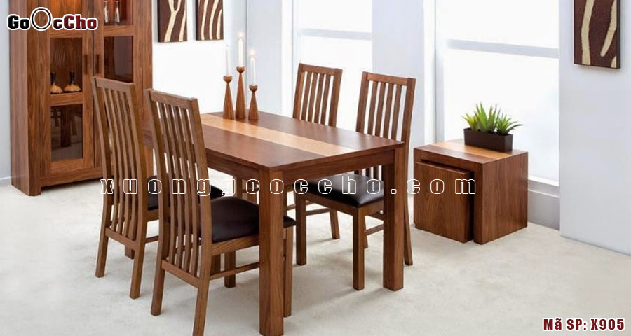 Bàn Ghế Ăn Gỗ Óc Chó