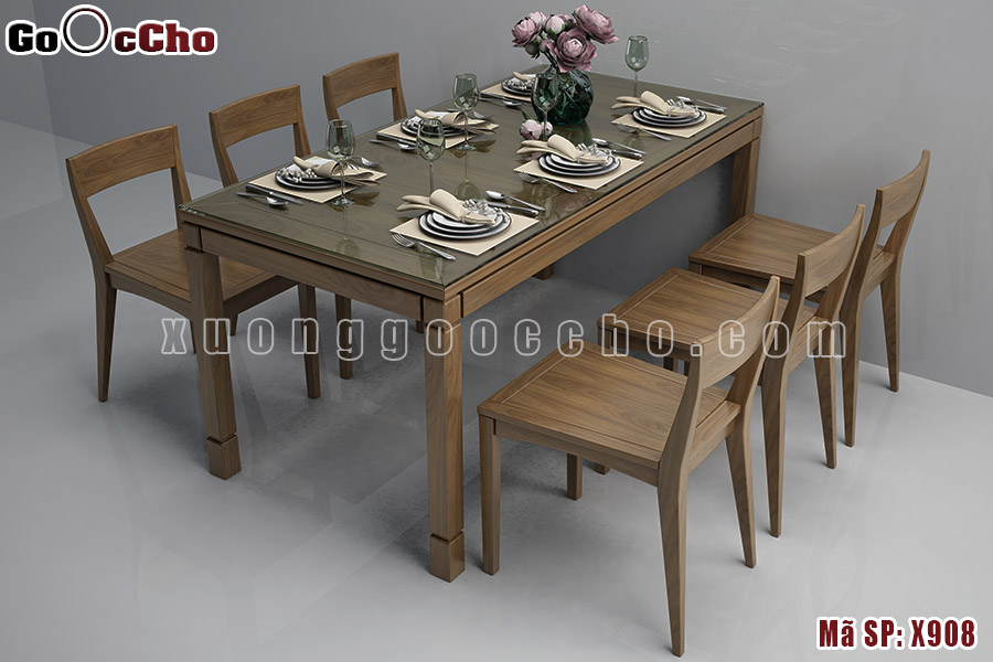 Bàn Ghế Ăn Gỗ Óc Chó
