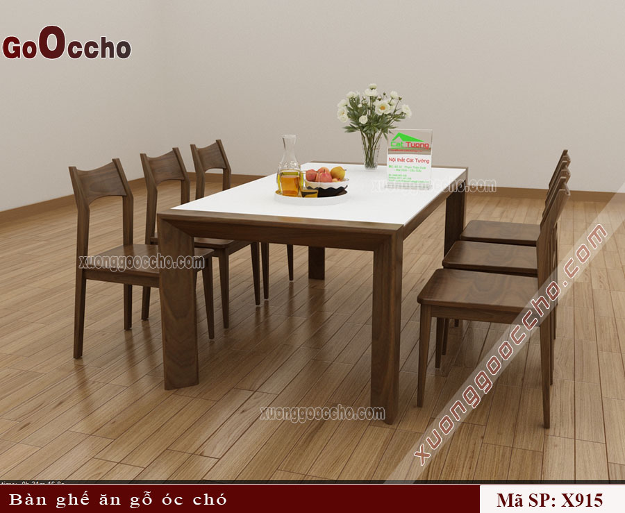 Bàn Ghế Ăn Gỗ Óc Chó