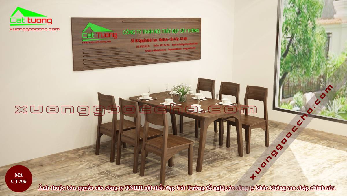 Bàn Ghế Ăn Gỗ Óc Chó