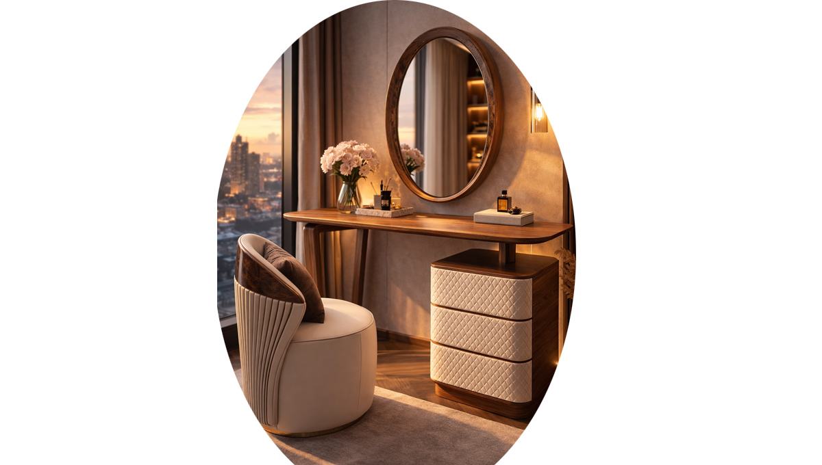 Bàn Trang Điểm Gỗ Óc Chó