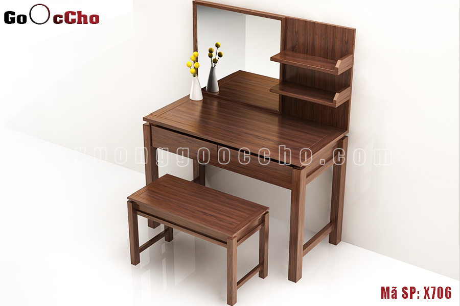 Bàn Trang Điểm Gỗ Óc Chó