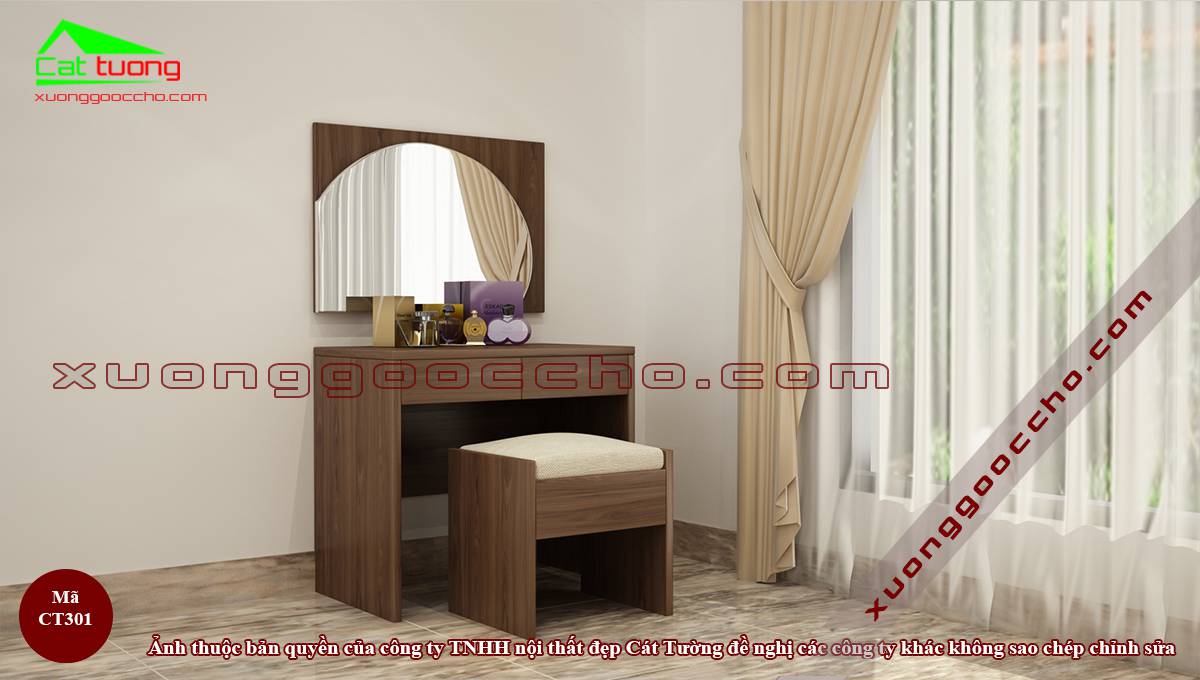 Bàn Trang Điểm Gỗ Óc Chó