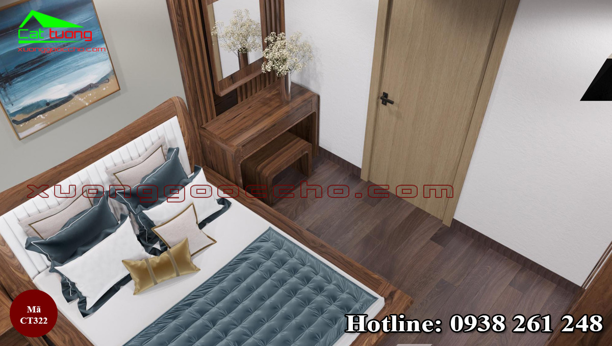 Bàn Trang Điểm Gỗ Óc Chó