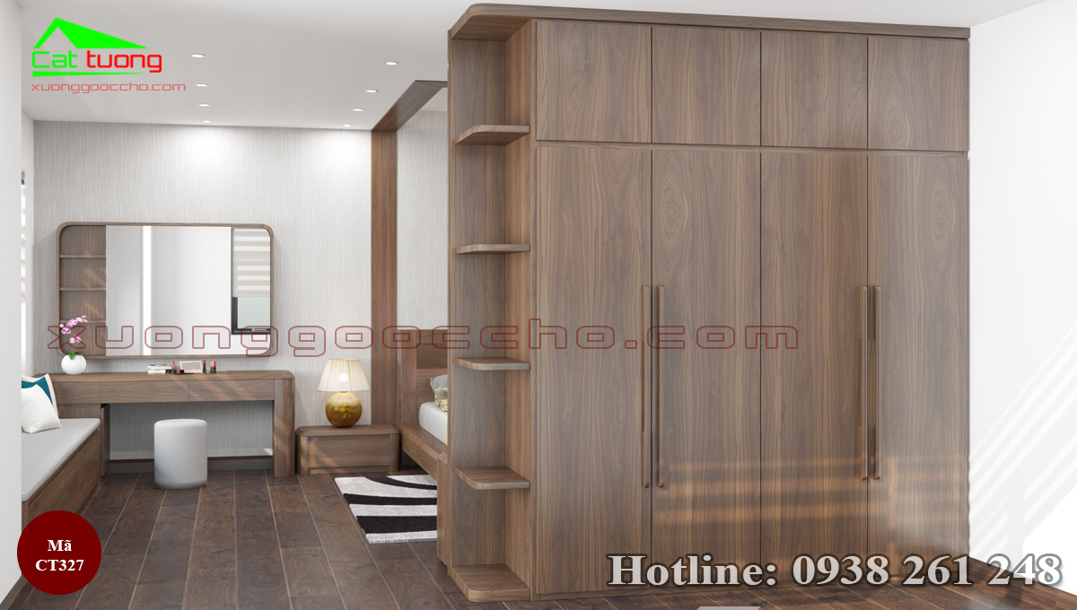Bàn Trang Điểm Gỗ Óc Chó