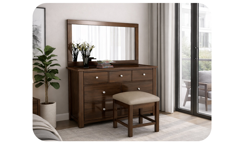 Bàn trang điểm gỗ óc chó X703