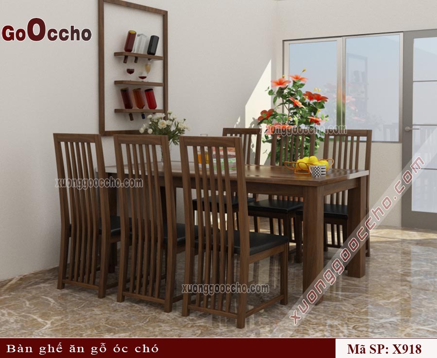 Bàn Ghế Ăn Gỗ Óc Chó