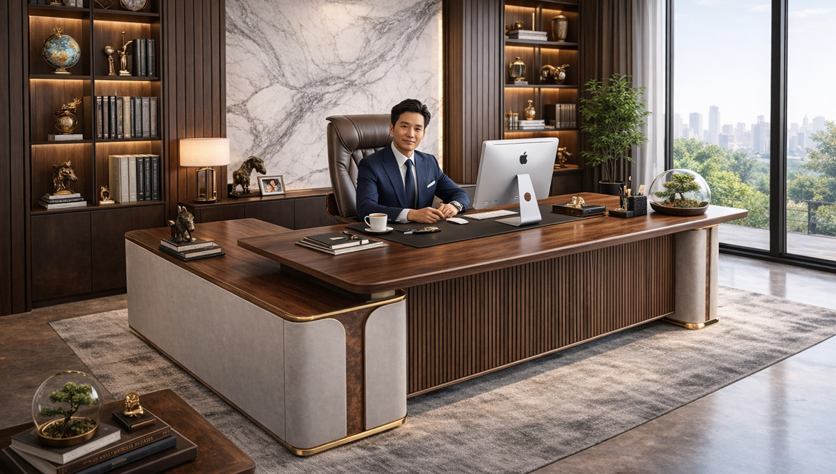 Bàn giám đốc gỗ óc chó BGD2604