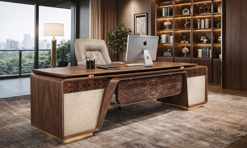 Bàn giám đốc gỗ óc chó BGD2605